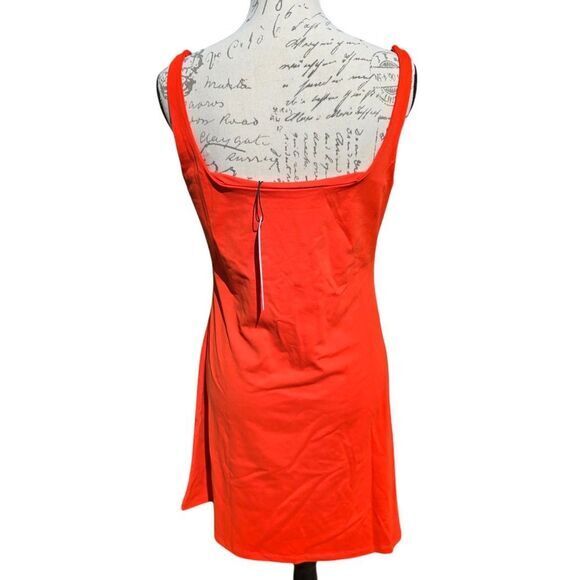 Susana Monaco NWT Square Neck Fit & Flare Mini Dress In Sunset Red XL - Picture 5 of 9